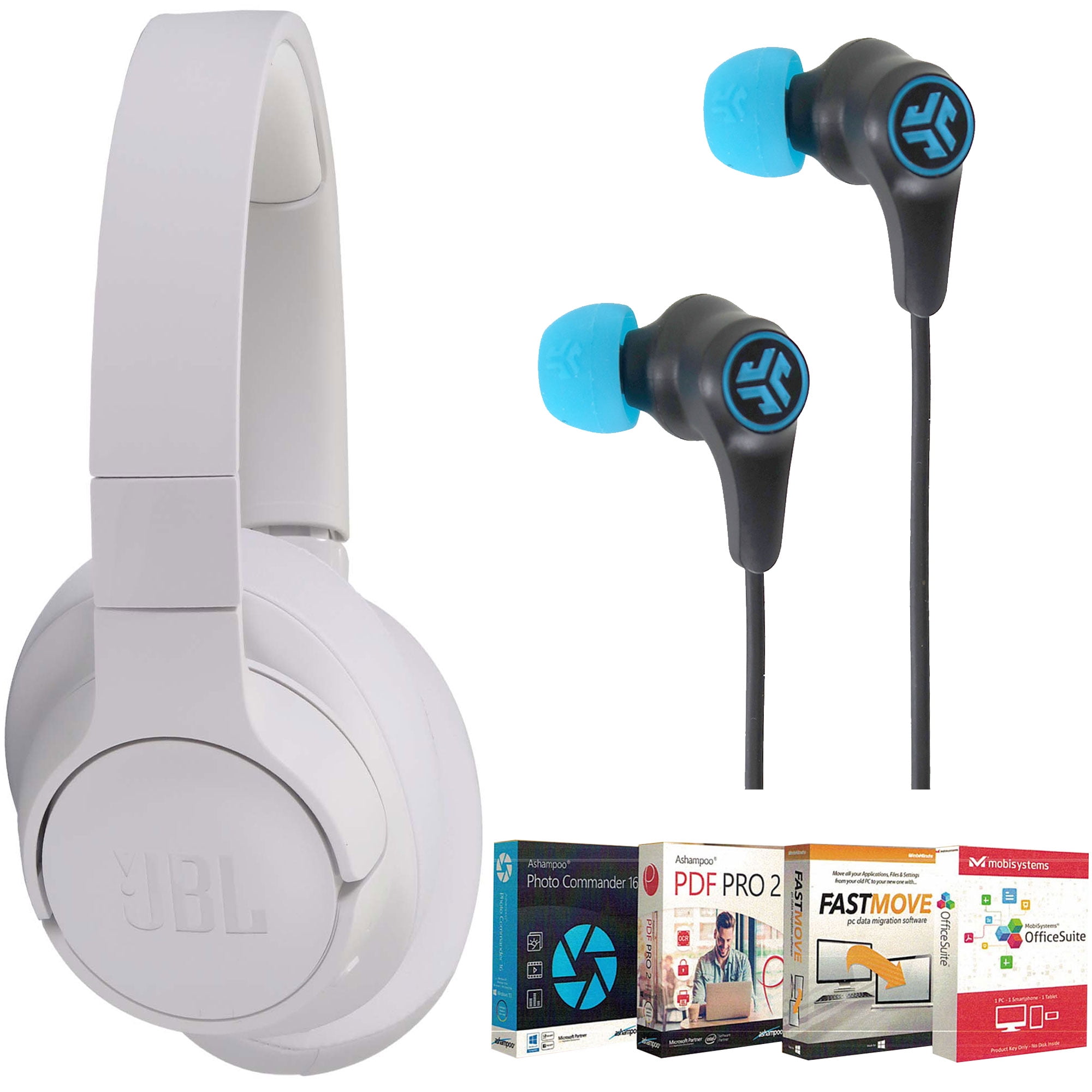 REFURBISHED JBL Tune 760NC OverEar Headphones White with Wireless