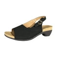 thumbnail image 1 of Chunky Low Heel Sandals Open Toe Elegant Slip-Ons Pumps Buckle Sandals for Women, 1 of 3