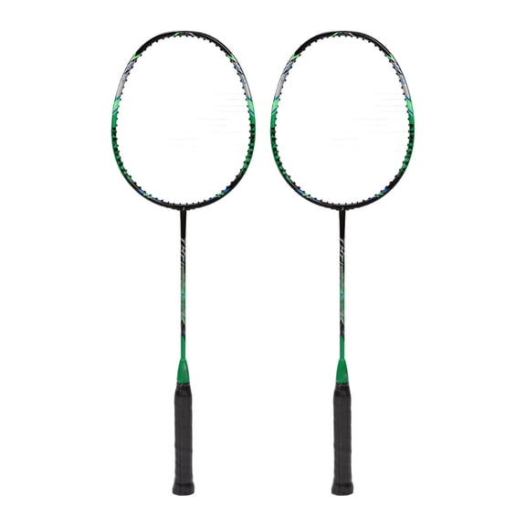 REGAIL 2 Pcs Carbon Fiber Badminton Rackets Ultra Light Adult for Training Competition Recreation Green 27.5 in / 70 cm