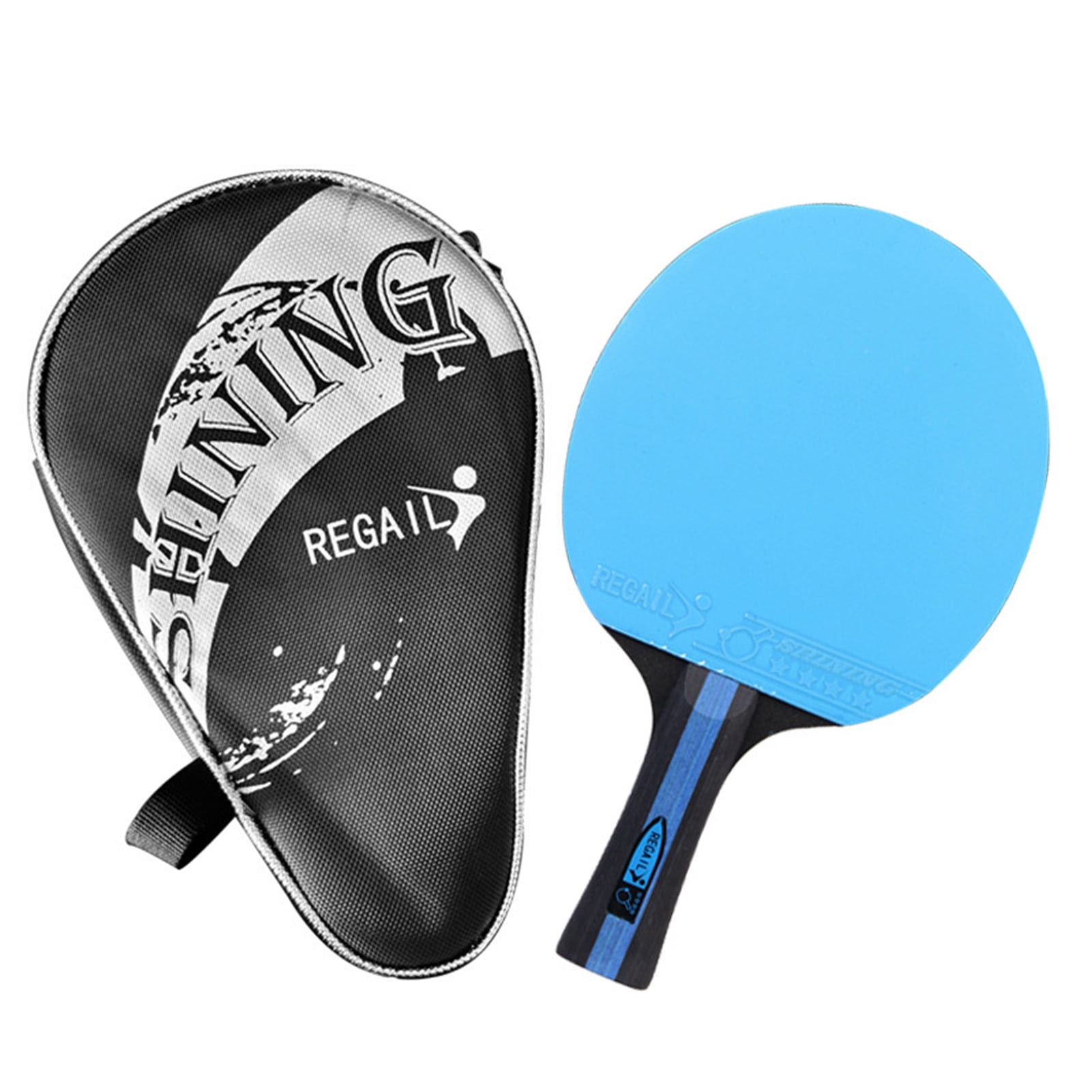 REGAIL Ping Pong Paddle Table Tennis Racket with Carry Bag for Beginners Boys Girls