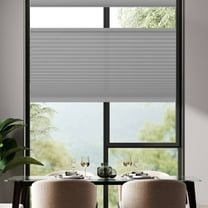 REGAL ESTATE , 12BOTTLE , Cordless 1.5" Light Filtering Top Down Bottom Up Cellular Shades, 18"W x 36"H, Light Gray, Blinds for Indoor Windows, Shades for Bedroom, Living room