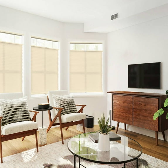 Regal estate , Cordless 1.5" Light Filtering Top Down Bottom Up Cellular Shades, 32.5"W x 72"H, Alabaster