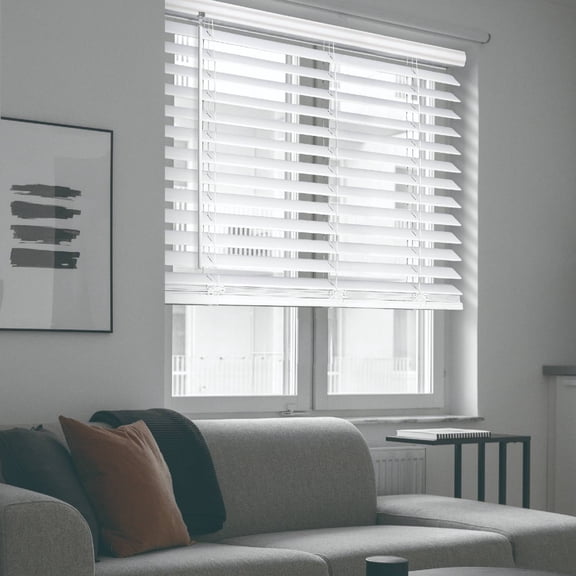 Regal estate Cordless 2" Flat Slat Venetian Blinds, 34"W x 72"H, White