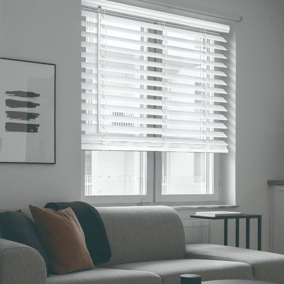 Regal estate Cordless 2" Flat Slat Venetian Blinds, 39"W x 64"H, White