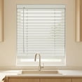 thumbnail image 1 of REGAL Estate Window Blinds Cordless, 2" Horizontal Faux Wood Blinds, Light Filtering & Privacy, White, 53" W x 64" H, 1 of 7