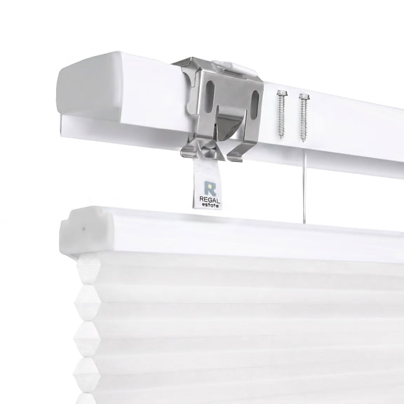 REGAL estate DrillMount Cordless 1.5" Light Filtering Top Down Bottom Up Cellular Shades, 31" W x 64" H, White