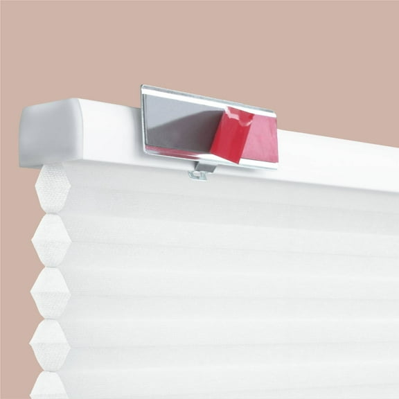REGAL estate QuickInsta PeelMount No Drill No Tool Cordless1.5" Light Filtering Cellular Shades, 22.5"W x 48"H, White