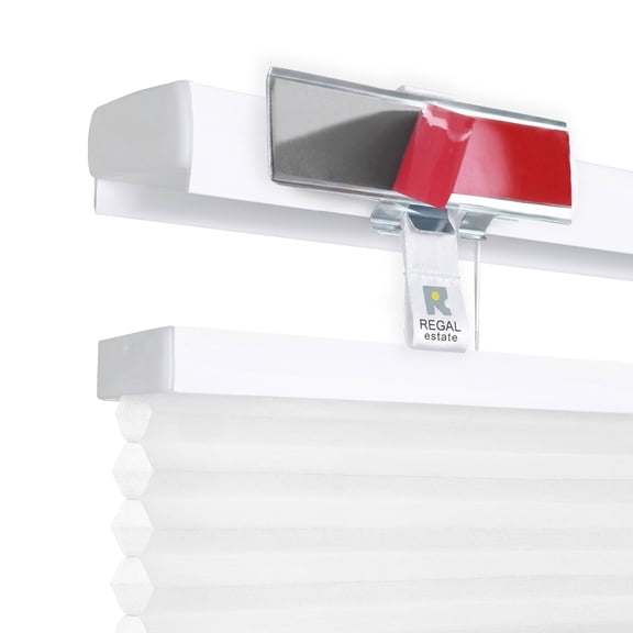 Regal Estate Easy-Install No Drill Cordless Cellular Shades, Top Down Bottom Up 1" Light Filtering Window Shades, 40.5" W x 72" H, White