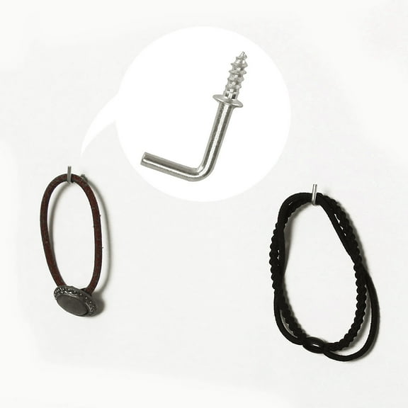 REGALWOVEN 0.79" x 0.36" Polishing Cup Hooks Screw-in Wall Metal Silver Gray 50Pcs