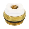 thumbnail image 1 of REGALWOVEN 1/2" BSP Male Thread Manual Radiator Air Vent Plug Valve, Brass Plug, Gold White, 1 of 6