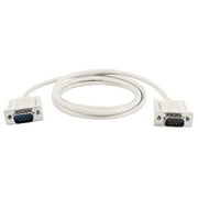 REGALWOVEN 1.35M Long RS232 DB9 9 Pin Male to VGA Video 15 Pin Male Adapter Cable Light Gray