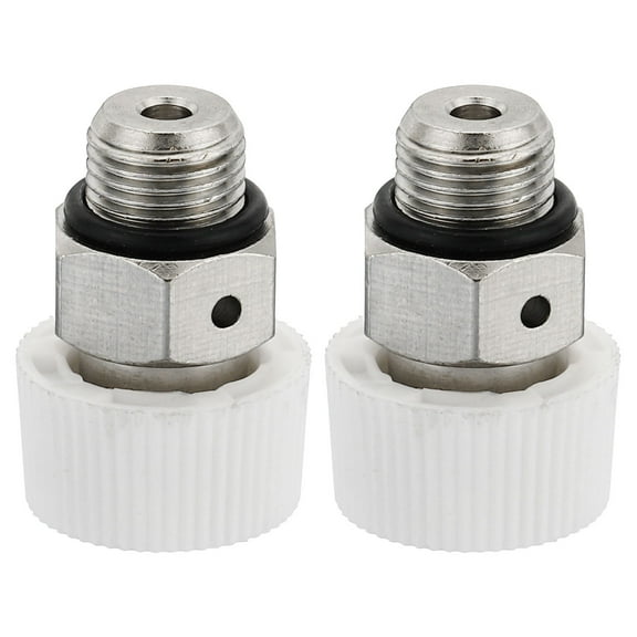 REGALWOVEN 1/8" BSP Male Thread Radiator Air Vent Valves, 2 Pack Nickel Plated Brass Plug Valve