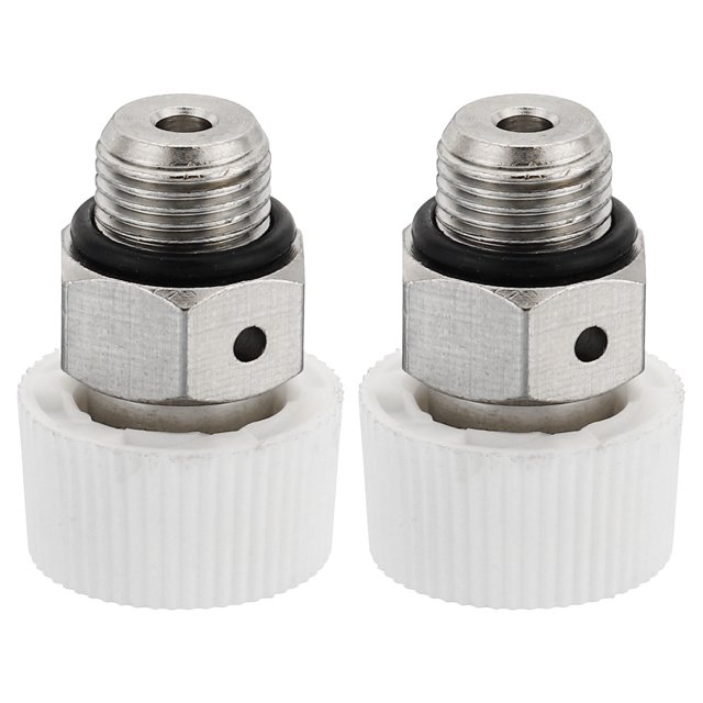 REGALWOVEN 1/8" BSP Male Thread Radiator Air Vent Valves, 2 Pack Nickel