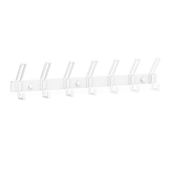 REGALWOVEN 1 Pack Coat Rack Wall Mount, Coat Hook, Hat Rack, Wall Hooks for Hanging with 5 Hooks for Entryway, Bathroom, Bedroom White 7