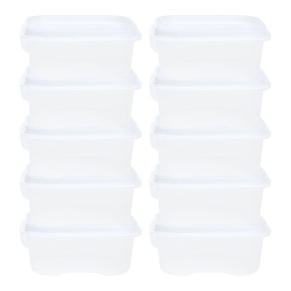 REGALWOVEN 1 Pack Food Storage Containers with Lids, Plastic Meal Prep, Leakproof Lunch Box White 3.7*3.7*1.8 in