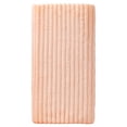 thumbnail image 1 of REGALWOVEN 1 Pack Thick Coral Fleece Bath Towel, Soft Plush with Striped, Highly Absorbent Quick Dry Towel for Gym, Travel, Beach, Pool Peach Pink 55" x 28", 1 of 7