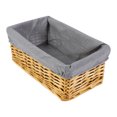 thumbnail image 1 of REGALWOVEN 1 Pack Wicker Basket, Basket for Organizing, Storage Basket with Cloth, Storage Cube for Bathroom, Bedroom, Shelves Brown 10.2*5.9*4.3in, 1 of 6