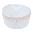 thumbnail image 1 of REGALWOVEN 1 Pack Woven Storage Basket, Shelf Closet Storage Bin for Key Tray Bowl for Entryway Desk, Catchall Home Decor Pink 8.1*3.7in, 1 of 5