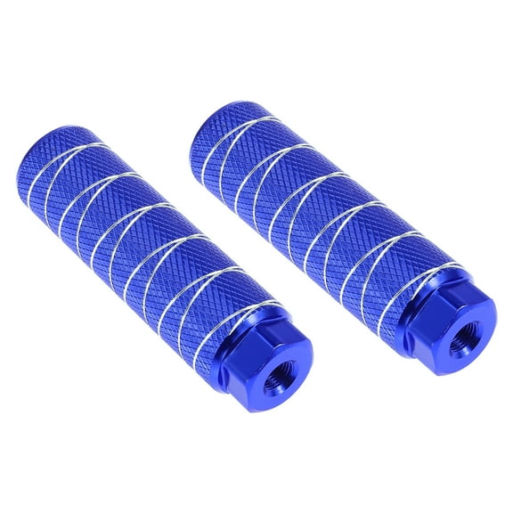 REGALWOVEN 1 Pair 100x28mm Universal Axle Rear Foot Pegs Footrests for BMX MTB Bicycle Fit 3/8 Inch Axles Blue