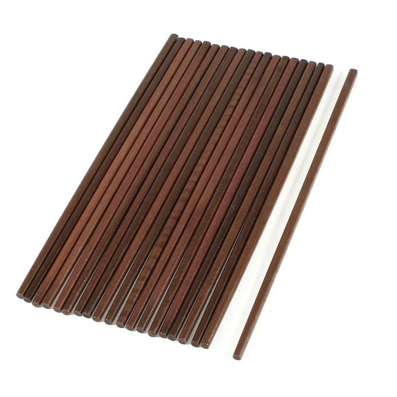 REGALWOVEN 10 Pair Home Kitchen Coffee Color Wood Chinese Traditional Chopsticks