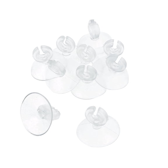 REGALWOVEN 10Pcs 6mm Dia Aquarium Suction Cup Airline Tubing Holders Clear