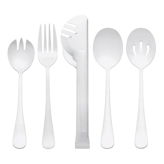 REGALWOVEN 10 Pieces Silverware Set, Stainless Steel Flatware Cutlery Set with Spoons and Forks Set, Serving Utensils Set for Kitchen Silver 10