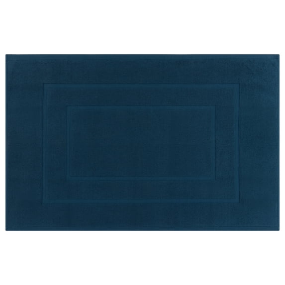 REGALWOVEN 100% Cotton Bathroom Rug Ultra Absorbent Quick Dry Washable Mat Navy Blue