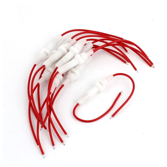 REGALWOVEN 10Pcs 5mmx20mm AGC Blow Fuse Holder In-line Twist type w 10 AWG wire