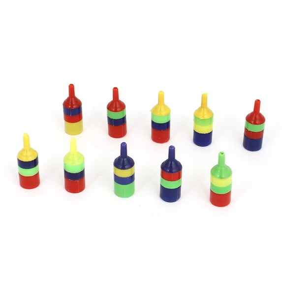 REGALWOVEN 10pcs 3mm Air Tube Multicolor Striped Plastic Airstone Diffuser for Aquarium
