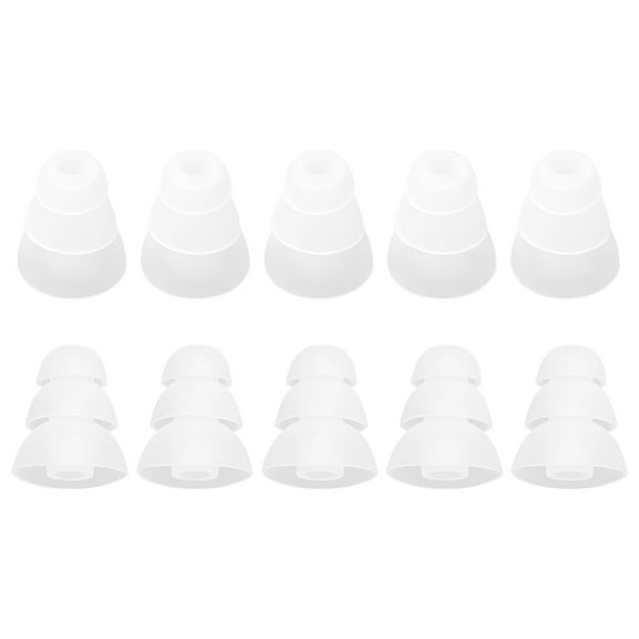 REGALWOVEN 10pcs Replacement Earbuds Tips- Silicone Earpads Fit 5mm In-Ear Headphones