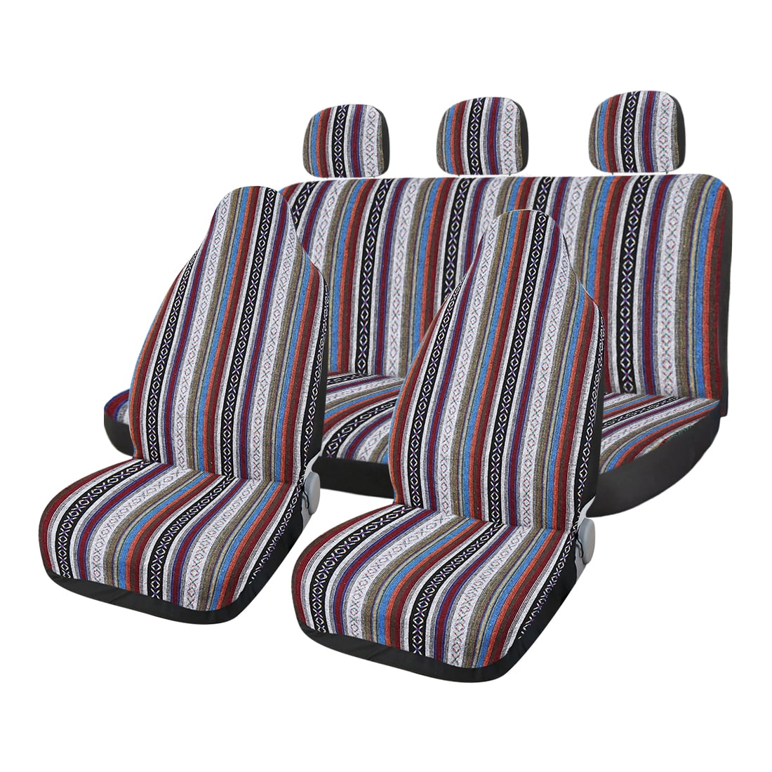 REGALWOVEN 10pcs Universal Car Blanket Durable Bucket Seat Cover Protector Multicolor