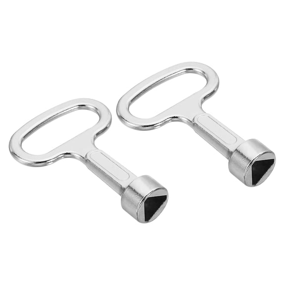 REGALWOVEN 12.5x8mm Triangle Socket Spanner Key, 2 Pack Electrical Cabinet Key, Silver