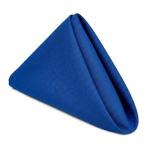 REGALWOVEN 12 Pack Cloth Napkins, Satin Washable and Reusable Table Dinner Napkins for Restaurant, Weddings, Event and Parties Royal Blue 12x12inch
