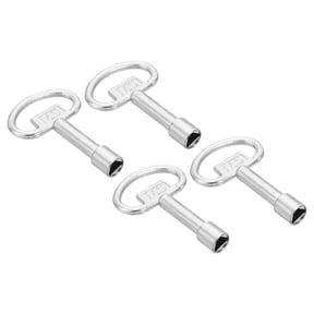 REGALWOVEN 13x9mm Triangle Socket Spanner Key, 4 Pack Electrical Cabinet Gas Water Meter Key, Silver