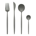thumbnail image 1 of REGALWOVEN 16 Piece Silverware Set, Stainless Steel Flatware, Mirror Polished Cutlery Set, Serving Utensils Set for Dining Eating Black 16, 1 of 6