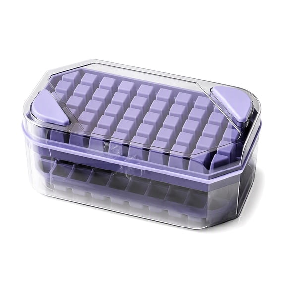 REGALWOVEN 1Pcs Silicone Ice Cube Tray with Leak-Proof Lid, Easy ...