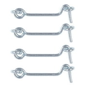 REGALWOVEN 2.5" Cabin Hook Plating Finish Galvanized Iron Door Cupboard Shed Lock Catch Eye Latch 4 Pcs