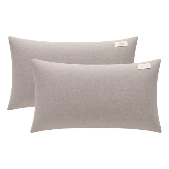 REGALWOVEN 2 Pack Cotton Pillowcase, Colling Wrinkle Resistant Durable Pillow Cases Envelope Closure, Unisex Gray B Queen