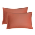 thumbnail image 1 of PiccoCasa 2 Pcs Microfiber Pillowcases, Orange Zipper Closure, 1 of 7