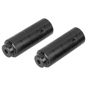 REGALWOVEN 2 Pcs Aluminum Alloy Shaped BMX Bike Bicycle Axle Rear Foot Pegs Footrests Black