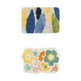 thumbnail image 1 of NOMADIC NOOK 2 Pcs Bathroom Rugs Soft Plush & Fluffy Bath Mats Non Slip Extra Thick Microfiber Printing Bathroom Mat Leaves-3/Flower-1 20' x 32', 1 of 6
