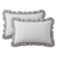 thumbnail image 1 of REGALWOVEN 2 Pcs Cotton Pillowcase,   Pillow Cases Envelope Closure, Pillow Covers for Women Men, Wrinkle Resistant Durable Gray B Queen, 1 of 5