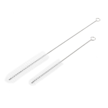 REGALWOVEN 2 Pcs Flexible Steel Wire Tube Brush for Fish Tank