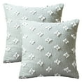 thumbnail image 1 of REGALWOVEN 2 Pcs Jacquard Decoration Throw Pillow Cover Modern Pattern Pillow Cases for Home Sofa Bed Grey 18" x 18", 1 of 6