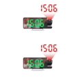 thumbnail image 1 of NOMADIC NOOK 2 Pcs Projection Alarm Clocks with Big Numbers Temperature Display, Dimmable, 12/24H for Deep Sleepers, Easy to Use 7.5 x 2.8 x 1 inch White Green, 1 of 6
