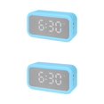 thumbnail image 1 of NOMADIC NOOK 2 Pcs Small Dual Digital Alarm Clock for Bedroom, Dimmable,  Alarms with FM Radio and Speaker Function Blue 5.5 x 2.6 x 1.8 inch Blue, 1 of 6