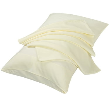 REGALWOVEN 2 Piece Travel Size Pillowcases 1800 Series Microfiber Pillow Covers, 14"x20", Cream