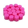 thumbnail image 1 of REGALWOVEN  20pcs 15mm Rubber Car Wheel Tire Tyre Nut Screw Cover Caps Hub Protector Pink, 1 of 3