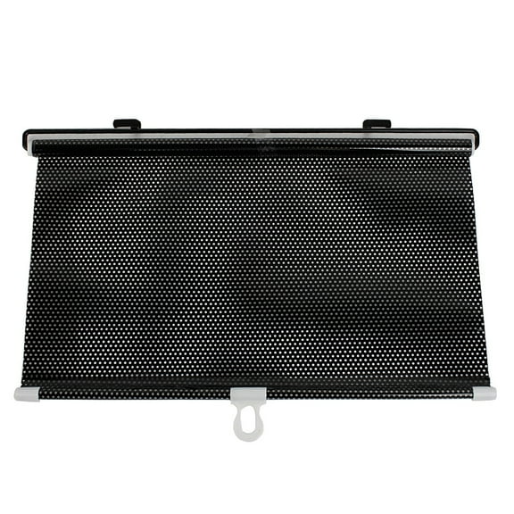 REGALWOVEN 23.6"x15.7" Retractable Car Side Window Sun Shade Roller Suction Cup Mounting Black