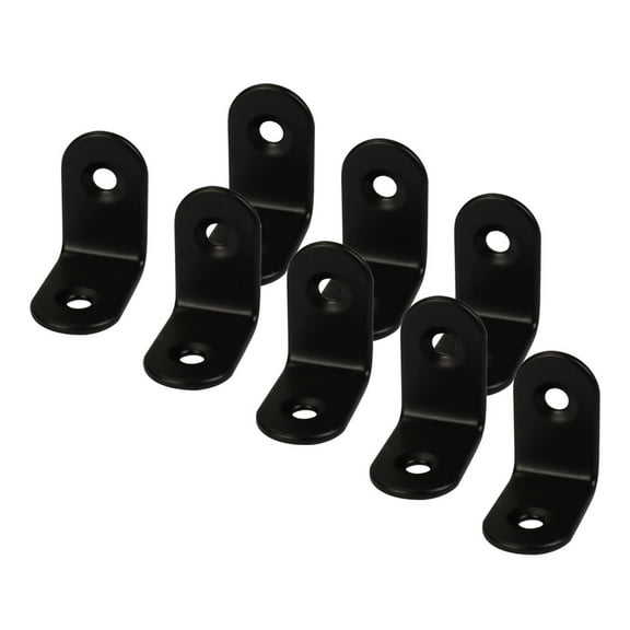 REGALWOVEN 25 x 25mm 90 Degree Metal Angle Brackets for DIY Shelves Cabinet Stainless Steel Shelf Support for Furniture, 8Pcs
